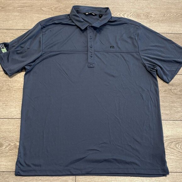 Travis Mathew Golf Polo Mens 2XL XXL Blue Performance Casual Athletic Preppy - Picture 1 of 6